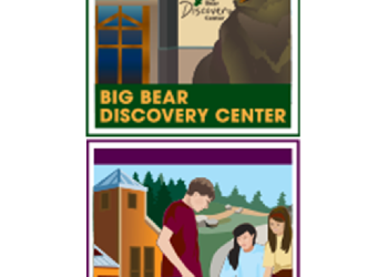 Big Bear Discovery Center & Children's Forest Card Flag Size