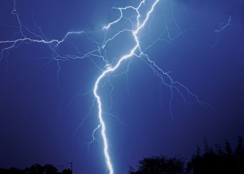 A lightning strike