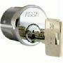 Image of a cylinder lock that does not have handles, but does have a removable core.