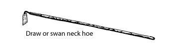Image of a draw or swan neck hoe.