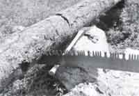 Photo demonstrating how an ax can work as an underbuck.