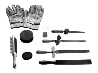 Photo of tools for sharpening.