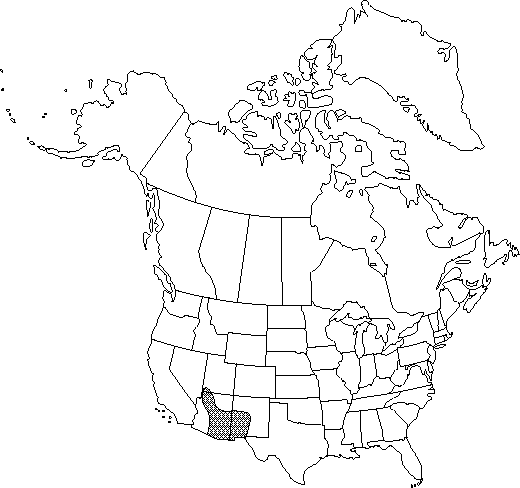 Map of the range of Aquilegia desertorum in North America.