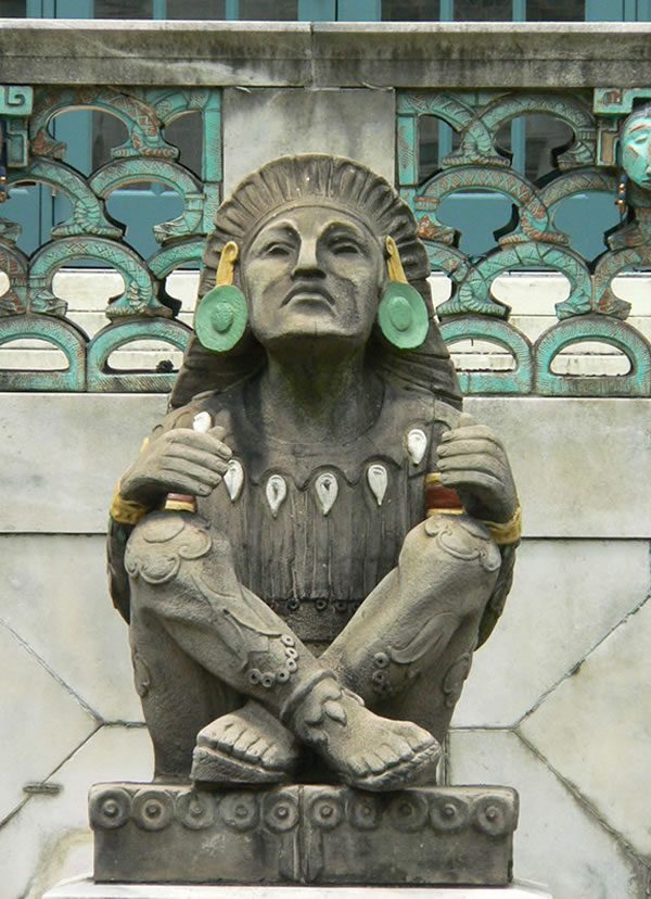 Xochipilli replica statue.