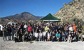 Volunteers posing for a group shot, who planted Joshua tree seeds. 