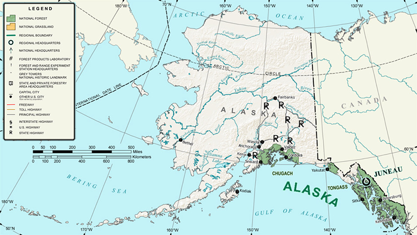 Alaska 5 Regions Map