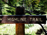 Highline Trail sign
