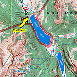 Trailhead location at Green River Lakes.